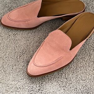 Pink Suede Loafers